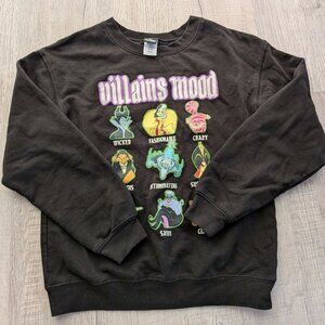 Disney Villains Mode Sweatshirt Long Sleeve Black/Multi Size S Youth